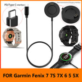 100cm Replacement Type-C PD Fast Charging Cable for Garmin Fenix 7 7S 7X 6 5 5X